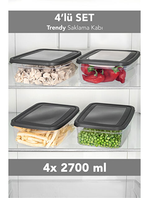 Meleni Home 4'lü Saklama Kabı 2700 ml