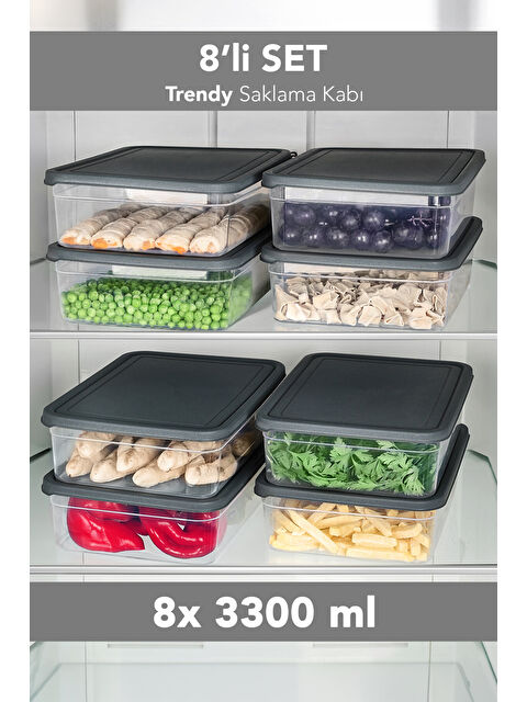 Meleni Home 8'li Saklama Kabı 3300 ml