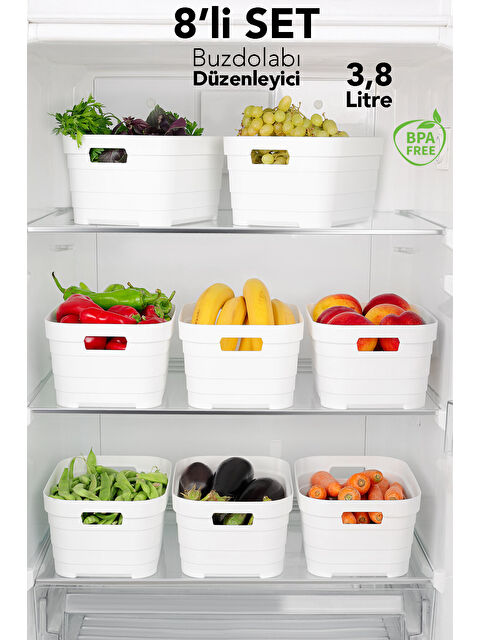 Meleni Home 8'li Buzdolabı Düzenleyici 3800 ml