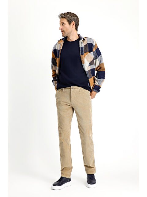 Kiğılı Regular Fit Pamuk Kadife Pantolon
