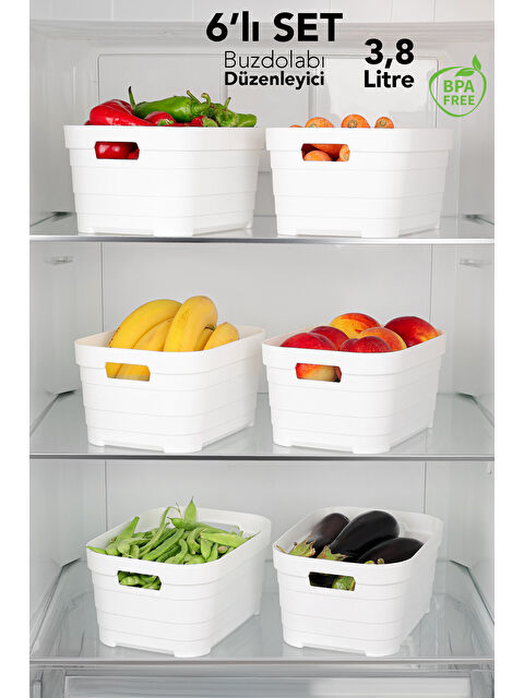 Meleni Home 6'lı Buzdolabı Düzenleyici 3800 ml