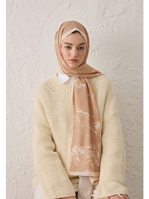 Fresh Scarfs Adela Desen Şal Nude - S000458314-26411
