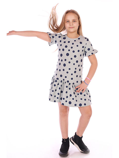 Toontoykids Kız Çocuk Komple Puantiye Baskılı Elbise - S000268279-526