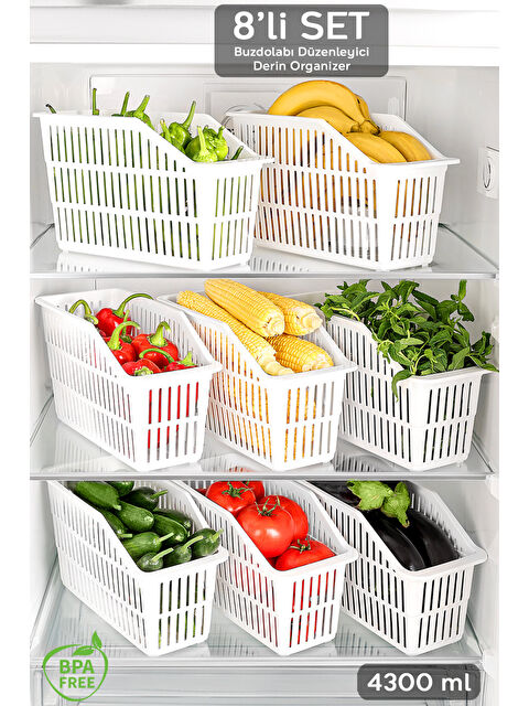 Meleni Home 8 Adet Meyve Sebze Sepeti