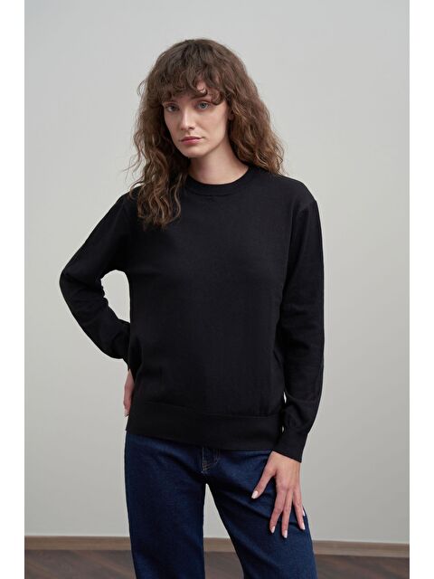 ALLDAY Siyah-Triko Kazak - S000500704-19351