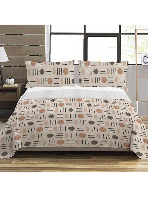 Evmila Desenli Çift Kişilik Baskılı Pike (200x220 Cm) - S000232941-23173