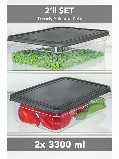Meleni Home 2'li Saklama Kabı 3300 ml