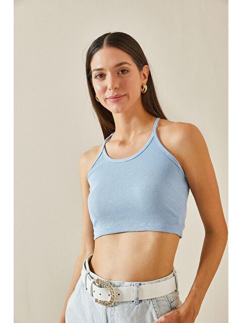 Xhan Bebe Mavisi Sırt Detaylı Crop - S000226110-3642