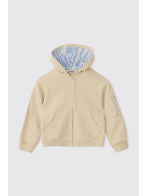 Panço Erkek Bebek Kapüşonlu Bej Sweatshirt - S000514558-19928