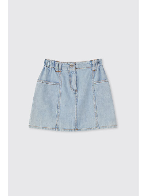 Panço Kız Çocuk Jean Mavi Etek - S000514559-17234