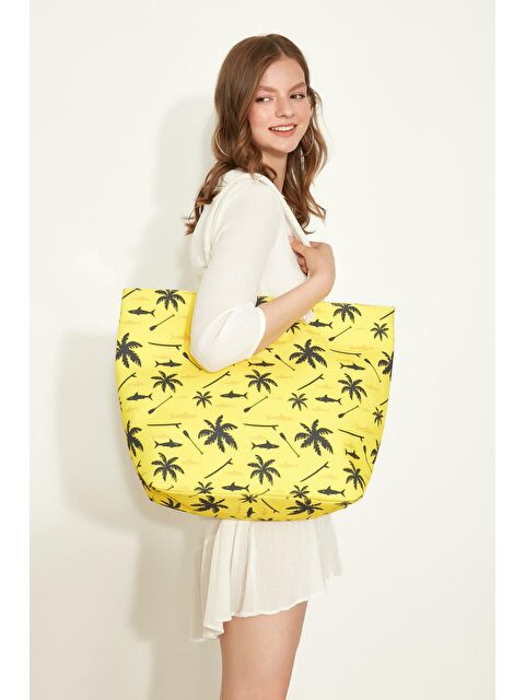 C&City Y2670-19 Kadın Plaj Çantası Çok Renkli - S000220309-37418