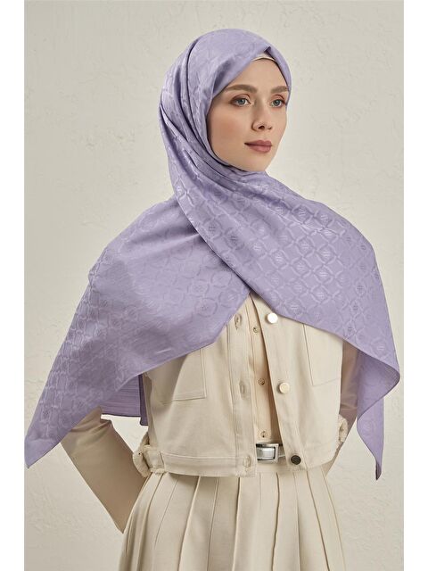 ARMİNE Pamuk Floş Monogram Zincir Şal 1 44 - S000424153-17878