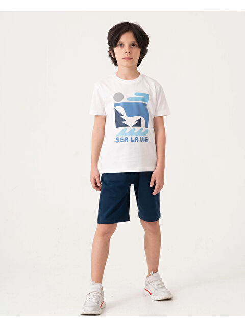 Myhanne Sea La Vie Baskılı Erkek Çocuk Takım 50604 - S000385214-19965