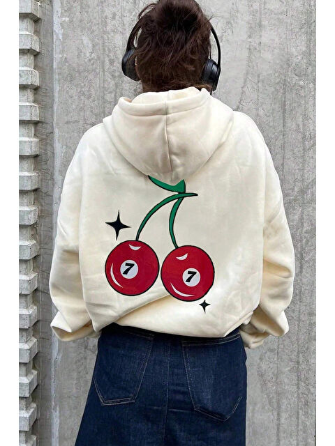 uyguntarz Kiraz 7 Baskılı Oversize Sweatshirt - S000283701-19928
