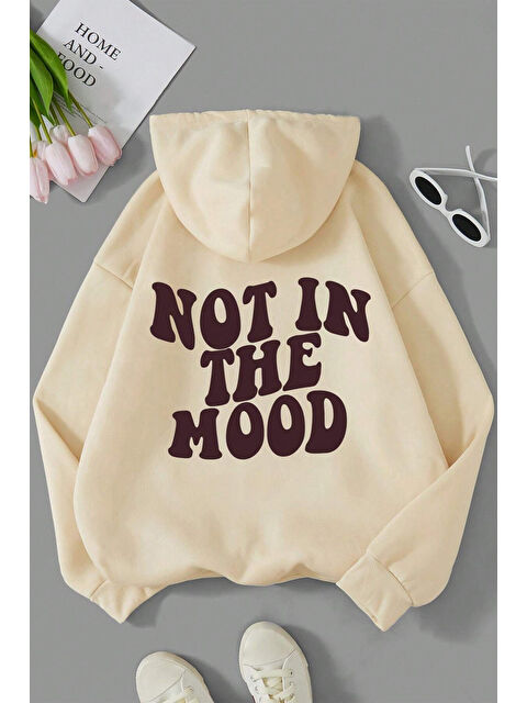 uyguntarz Havamda Değilim Baskılı Oversize Sweatshirt - S000283704-19928