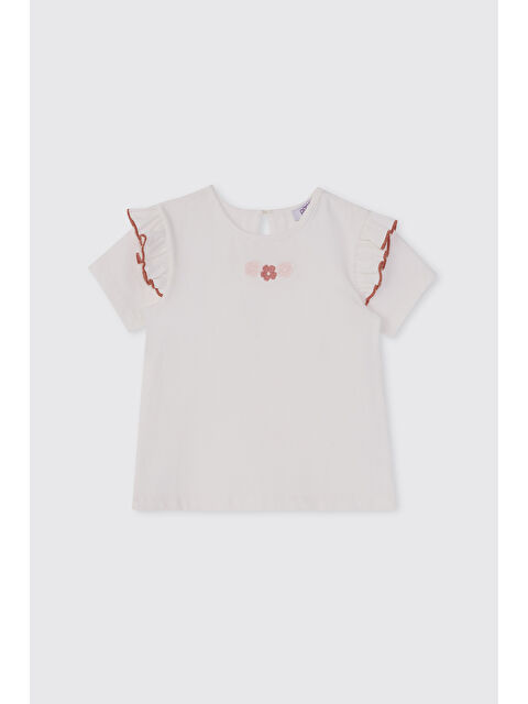 Panço Kız Bebek Kısa Kolu Pembe Tişört - S000514576-20024