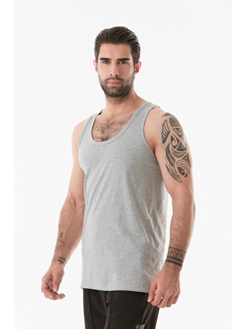 Fullamoda Basic 3 Lü  Bisiklet Yaka %100 Pamuk Atlet - S000220760-20600