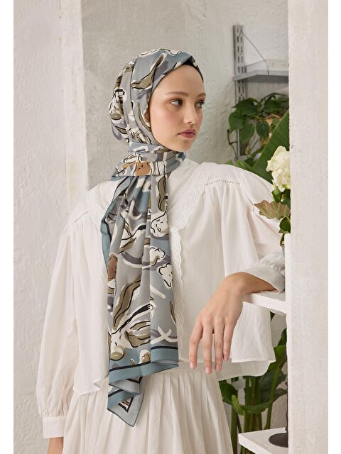 Fresh Scarfs Aspen Desen Şal Mavi - S000458324-17234
