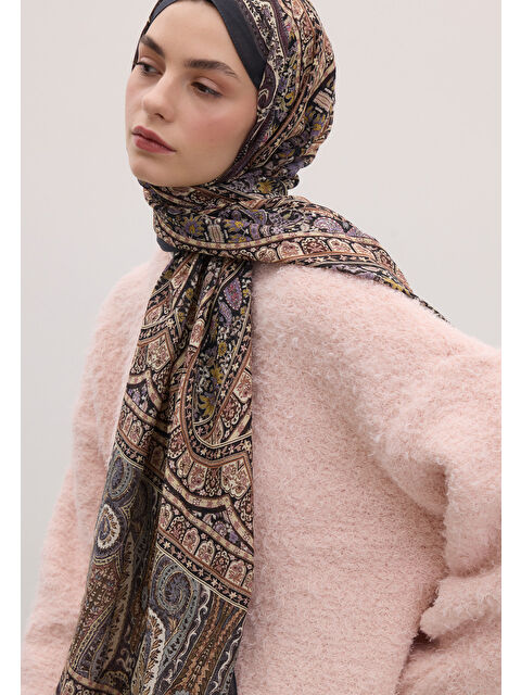 Fresh Scarfs Nordıc Paısley Desen Şal Orkide - S000420432-20042