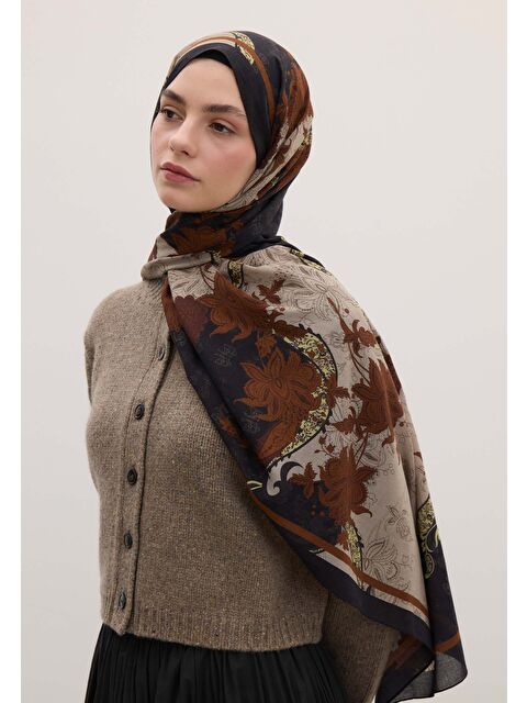 Fresh Scarfs Sıenna Desen Şal Lacivert - S000458325-21164