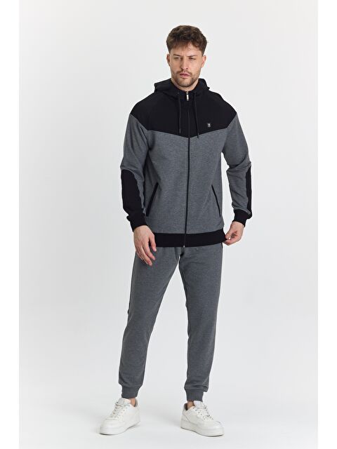 Marco Ferry Pamuklu Kapüşonlu Antrasit Erkek Eşofman Takımı 5294-A - S000515233-29666