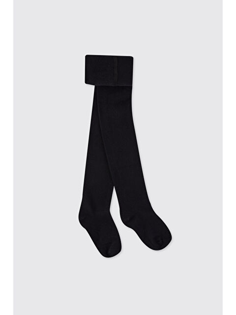 Panço Kız Çocuk Pamuklu Siyah Külotlu Çorap - S000514584-19351