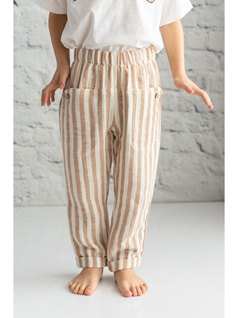 MİNİNİO Erkek Çocuk Cep Detaylı Müslin Pantolon - S000316746-19965