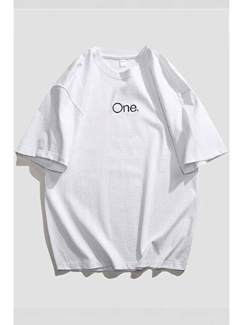 Oksit One Ön Baskılı Bisiklet Yaka Erkek Tişört - S000149227-20063