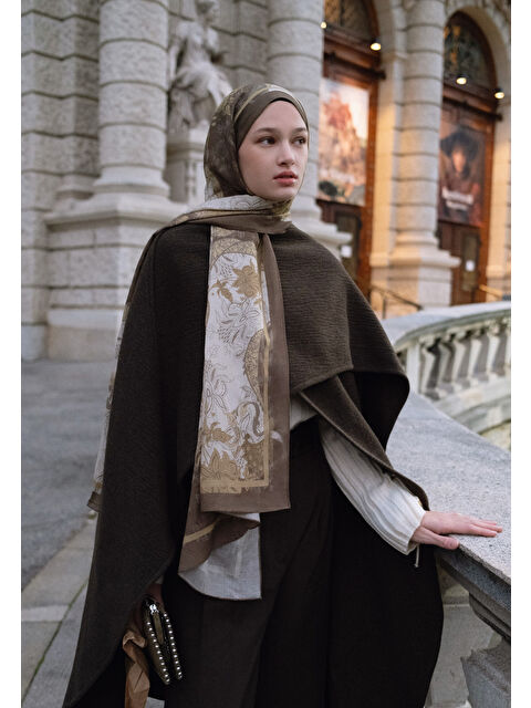 Fresh Scarfs Sıenna Desen Şal Haki - S000458325-18547