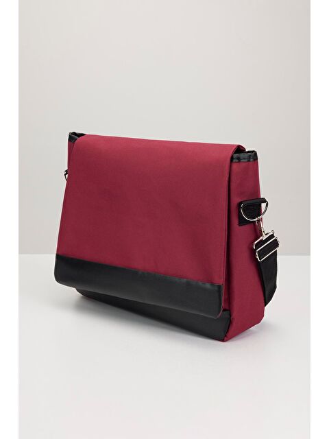 TUDORS Unisex Ayarlanabilir Çapraz Askılı Bordo Postacı Omuz Çantası - S000520266-19951