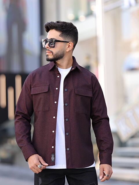 Comstar Erkek Kaplamalı Yün Effectli Örme Gömlek - S000324328-19951