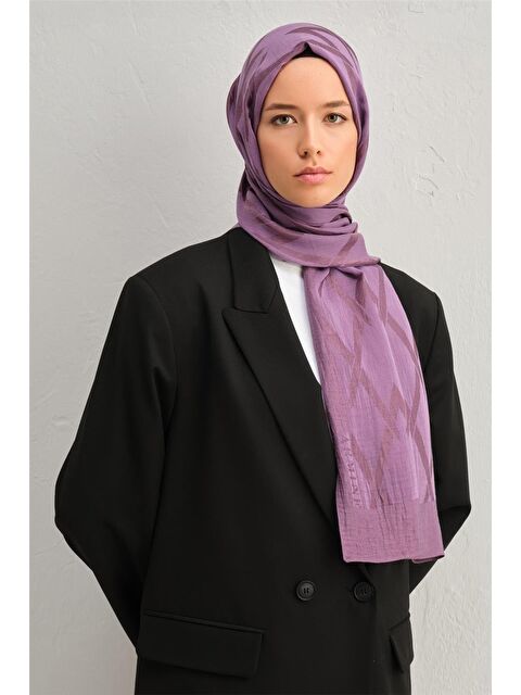 ARMİNE Lyocell Naia Zikzak Desen Şal 1113-28 - S000275492-20042