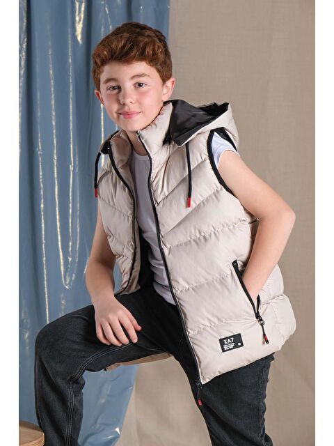 Pina Kids Erkek Çocuk Çıkarılabilir Kapüşonlu Şişme Yelek 2063Y - S000142437-19928