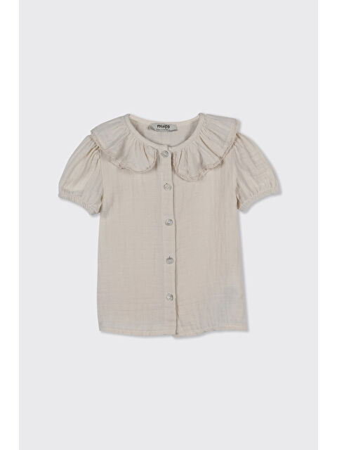 Panço Kız Bebek Yumuşak Dokulu Müslin Bej Gömlek - S000516235-19928