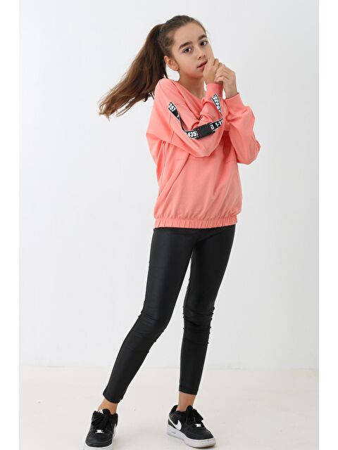 Pengai Kız Çocuk Perfect Yazı Baskılı Oversize Sweatshirt 14174 - S000113758-37242