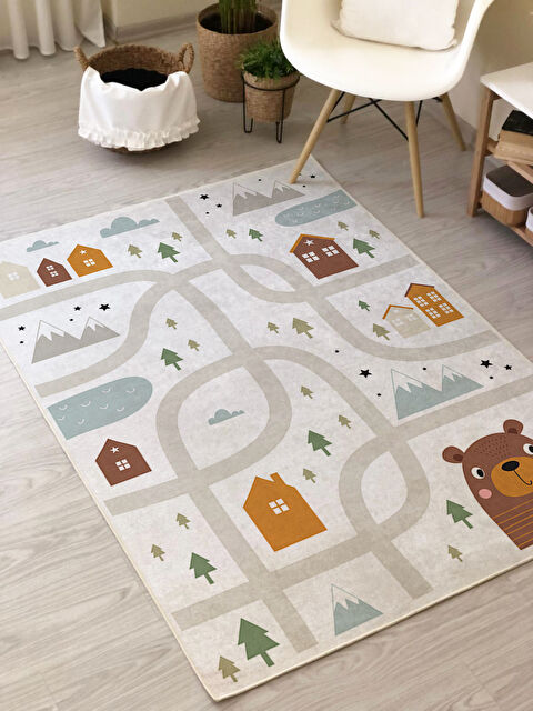 Evmila Kasaba Desenli Baskılı Bebek Ve Çocuk Halısı - S000314487-23173