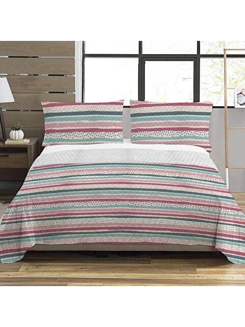 Evmila Desenli Çift Kişilik Baskılı Pike (200x220 Cm) - S000232945-23173