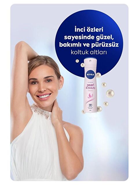 NIVEA Pearl & Beauty Kadın Sprey Deodorant 150 ml X5 Adet, Anti-Perspirant, 48 Saat Koruma - S000113344-26865