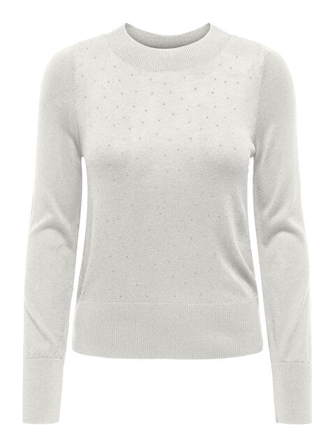 Only Onlsolita Taşlı Regular Fit Bisiklet Yaka Kadın Kazak 15336740 - S000279662-19966