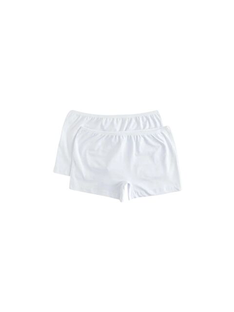 Güneş Beyaz Kadın Esnek Kumaş 2'li Boxer - S000363812-20063