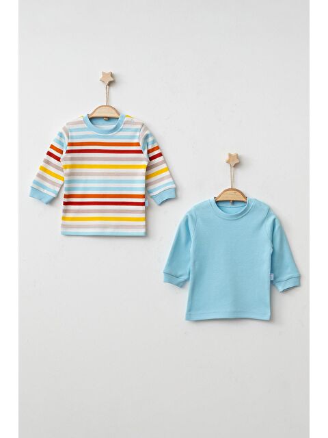 Myhanne Çizgili Bebek 2'Li Sweatshırt - S000080420-20055