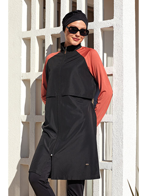 Adasea Reglan Kol Tam Kapalı Tesettür Mayo Debbıe 1405 Tarçın - S000366751-19956