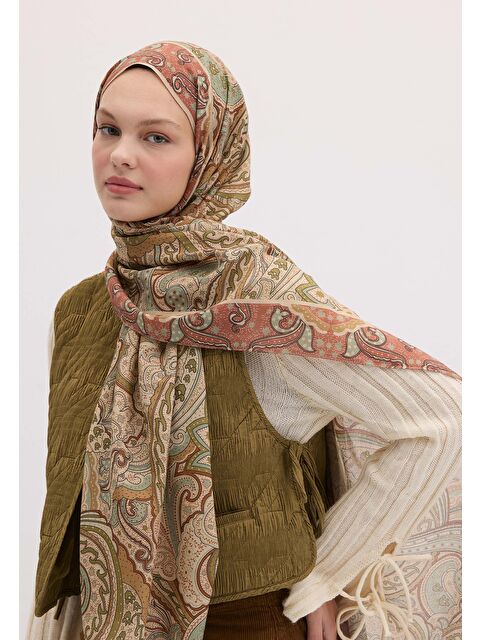 Fresh Scarfs Sıara Desen Şal Bakır - S000458329-20015