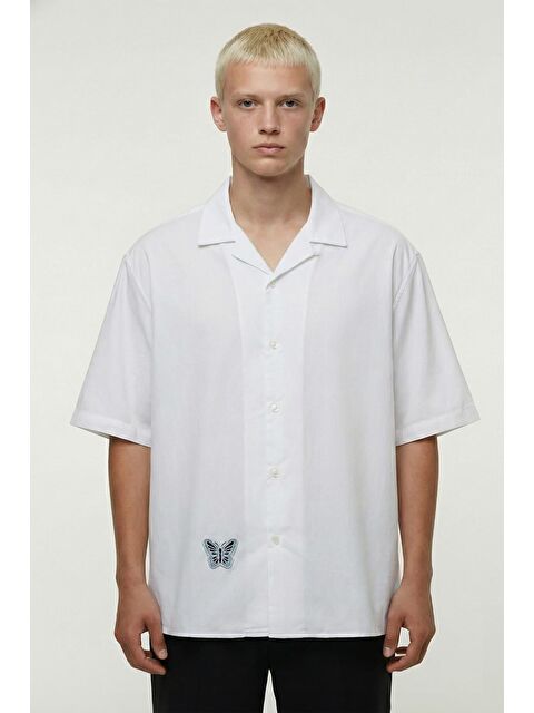 Sabri Özel Giotelli Beyaz Apaş Yaka Erkek Gömlek - S000525080-20063