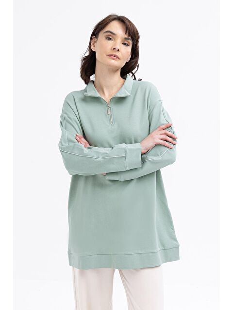 ALLDAY Defne-Arabiyeli Fermuarlı Sweat - S000361805-18194