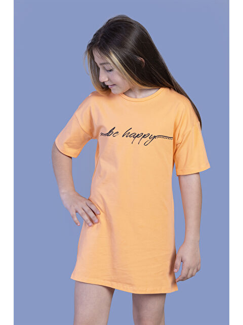 Toontoykids Kız Çocuk Düşük Kol Detaylı Baskılı Elbise - S000268106-20013