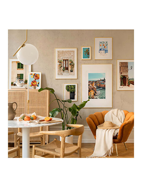 Artavessa 8 Parça Ahşap Çerçeve Görünümlü Mdf Tablo Seti - ARTAVESSAYSLMSTKO38