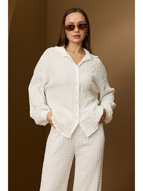 Fullamoda Fullamodest Dokulu Düğmeli 2 Li Takım - S000504008-20063