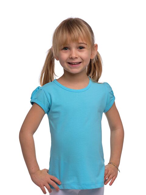 Lovetti Cam Göbeği Kız Çocuk Kısa Kollu Basıc Tişört - S000053701-26313