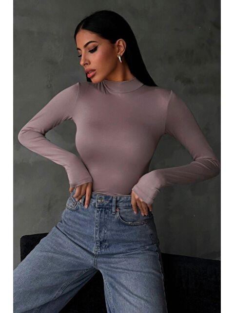 Bipantolon Kadın Açık Eflatun Parmak Detaylı Body - S000511126-20038